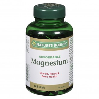 Nature's Bounty Absorbable Magnesium, 125 Softgels